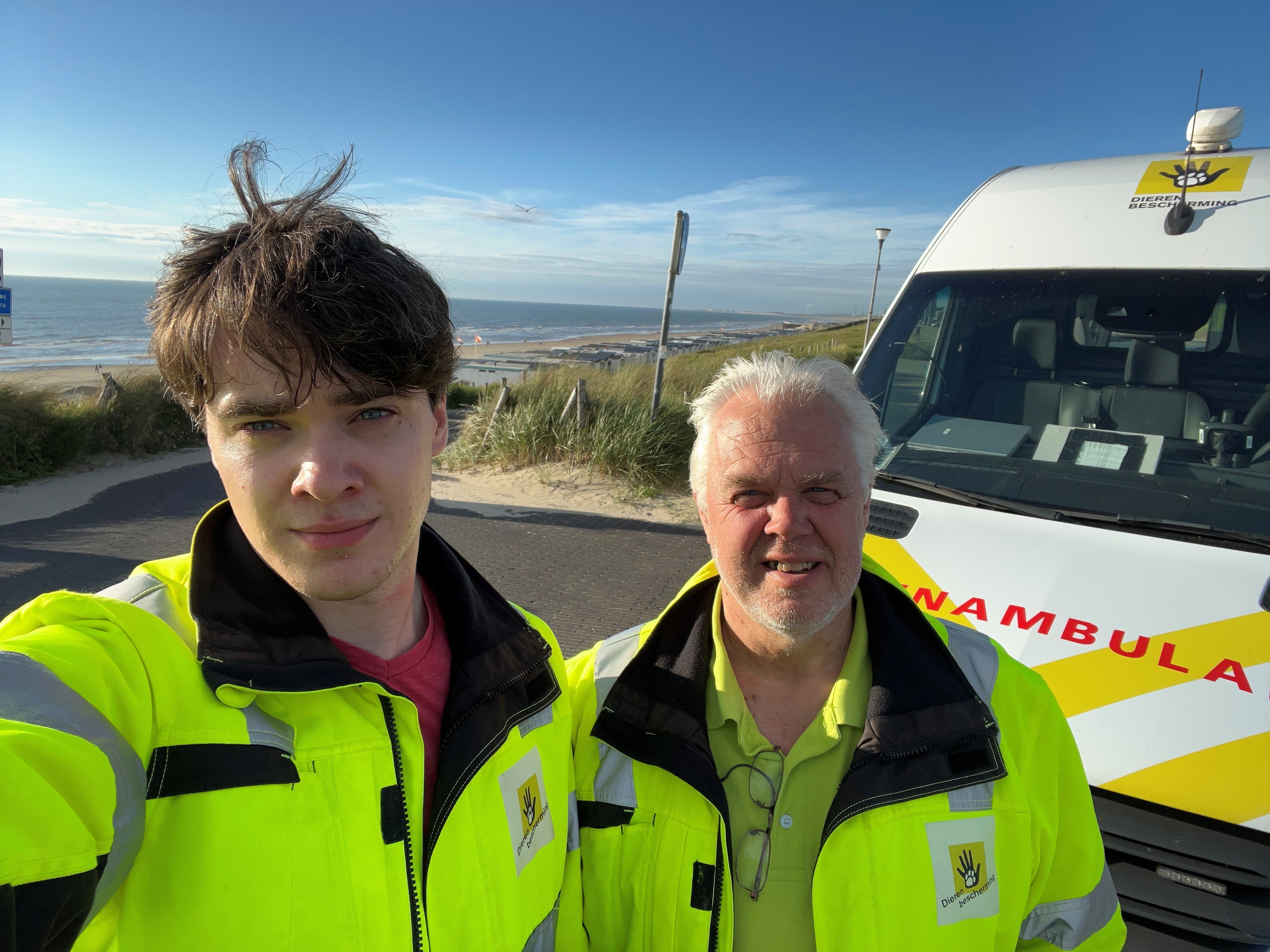Zoon Robin en vader Louw Dierenambulance Noord-Holland Zuid
