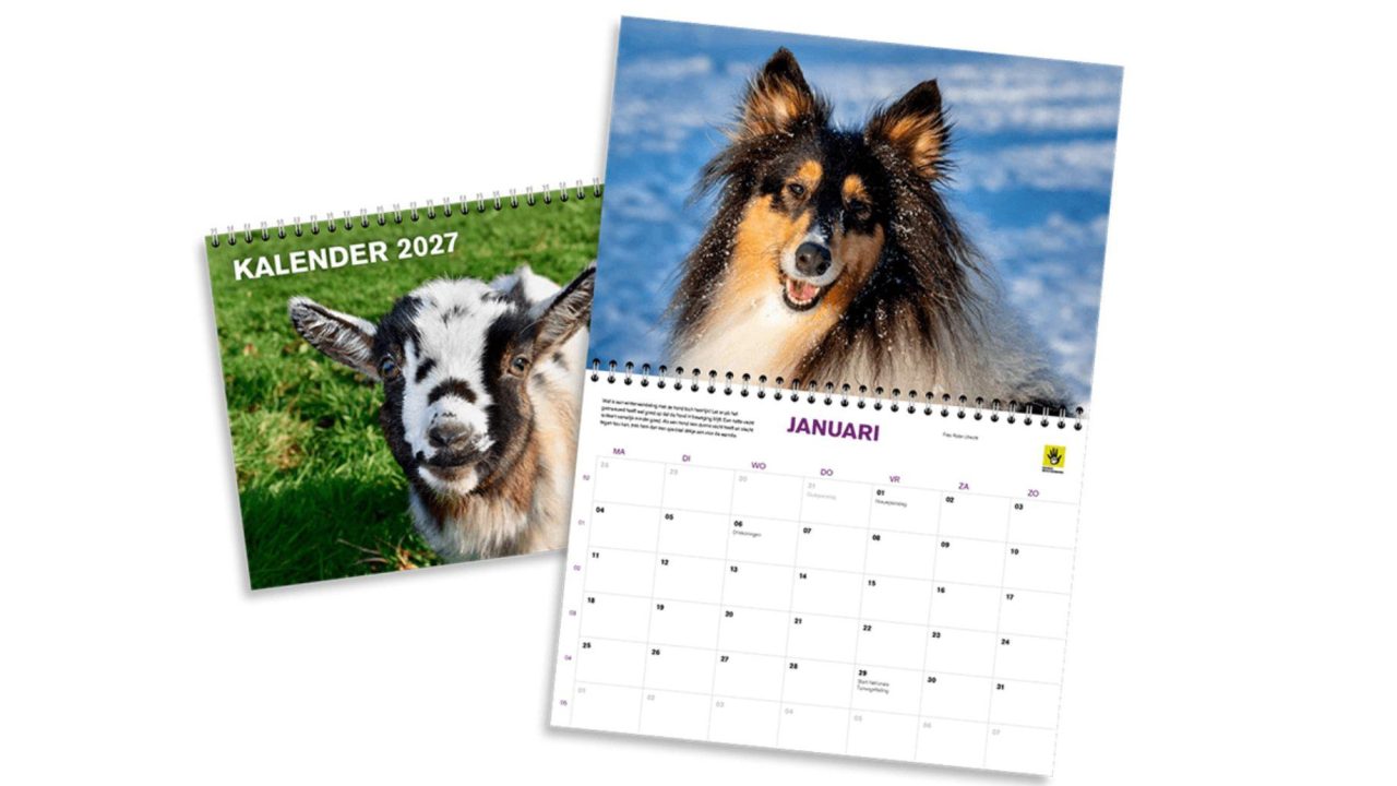 Bestel de kalender van de Dierenbescherming