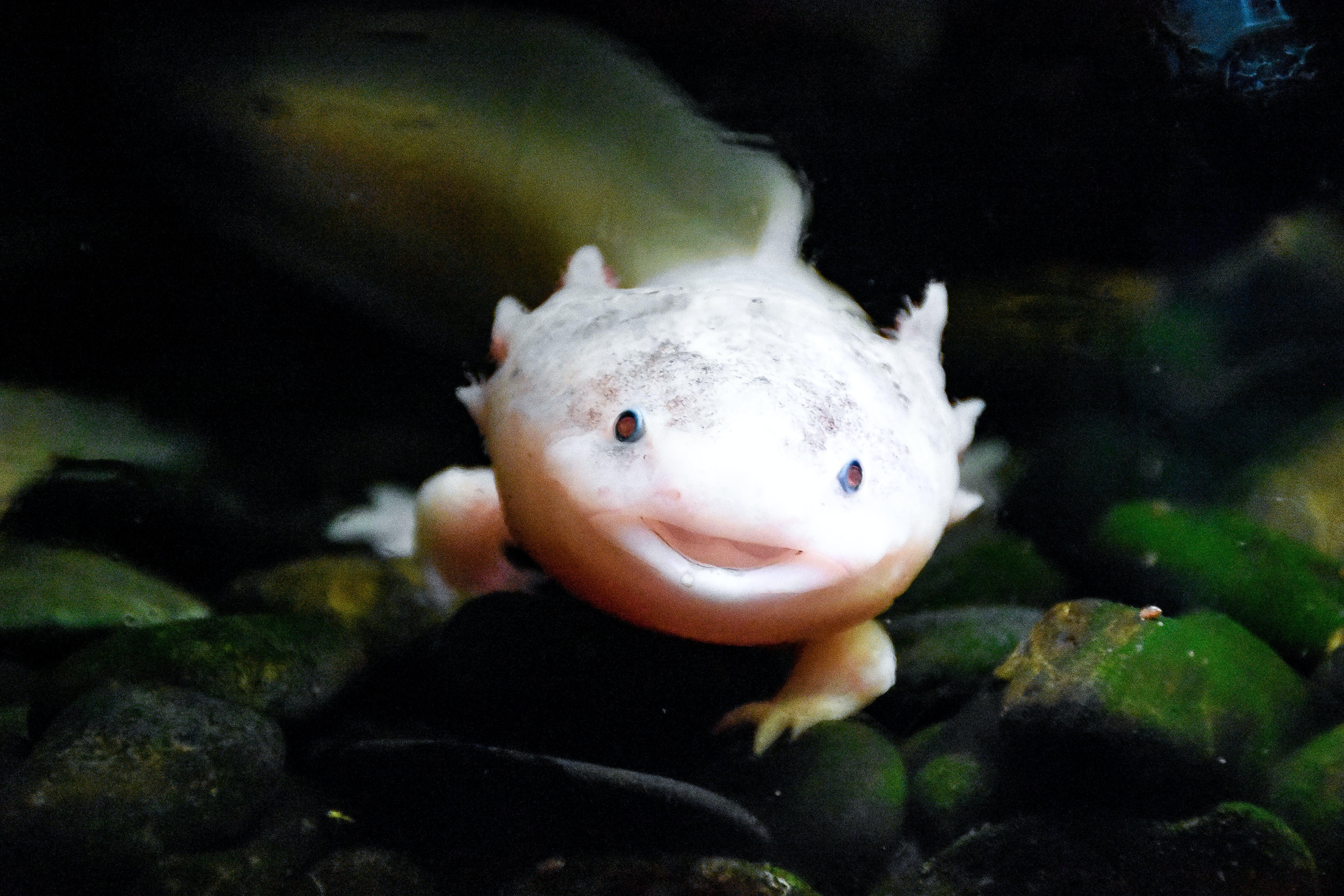 Een axolotl heeft een groot aquarium nodig